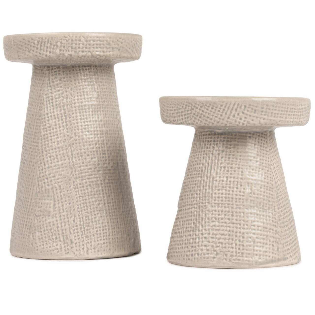 Hello Honey® Stoneware Pillar & Taper Candle Holders
